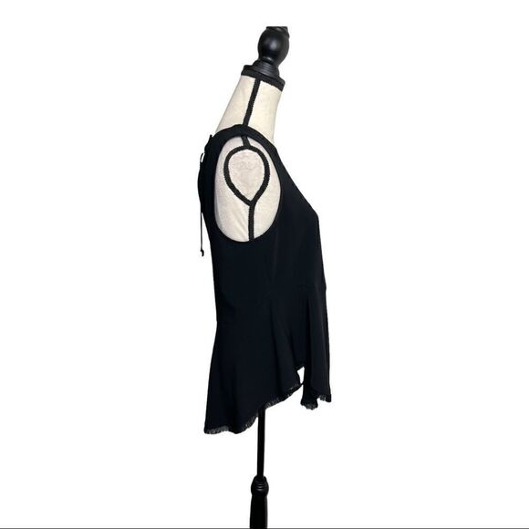 ELIZABETH AND JAMES Black Merlyn Peplum Blouse. Sleeveless. NWOT - Picture 5 of 8